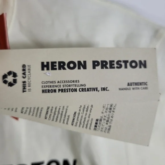Heron Preston Cream Short Sleeve Tee